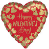 28 inch GOLDEN HAPPY VALENTINE'S DAY - LA Balloons