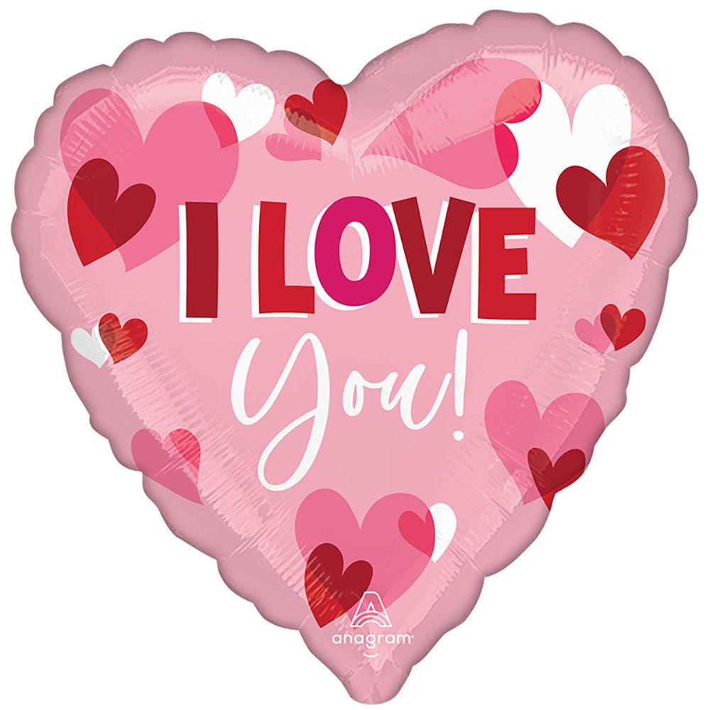 28 inch I LOVE YOU PLAYFUL HEARTS