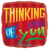 28 inch RED STRIPE THINKING OF YOU - LA Balloons