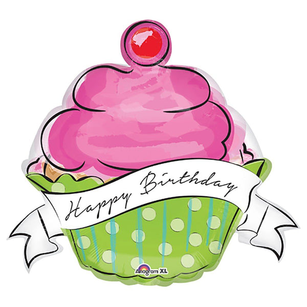 29 inch BIRTHDAY SWEETS CUPCAKE - LA Balloons