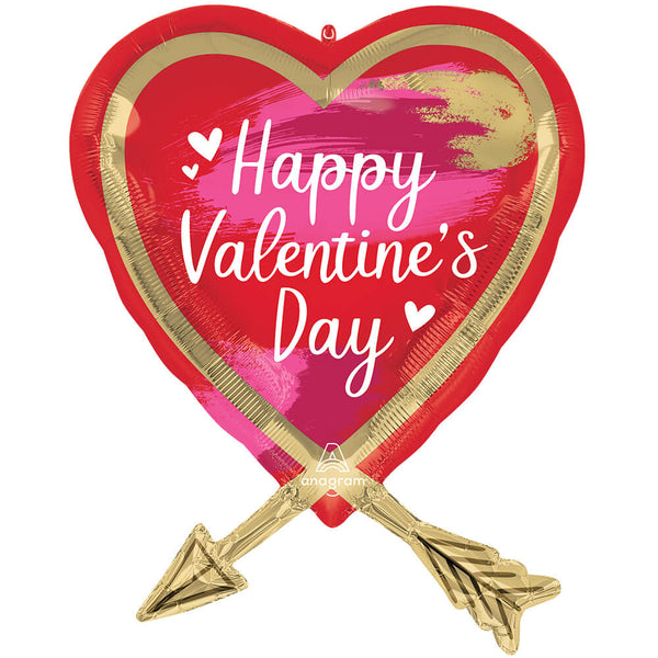 29 inch HAPPY VALENTINE'S DAY ARTISTIC TOUCH ARROW - LA Balloons