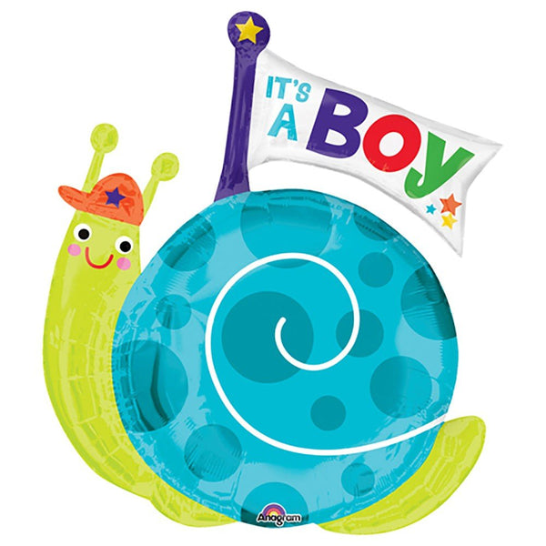 29 inch IT'S A BOY SNAIL - LA Balloons