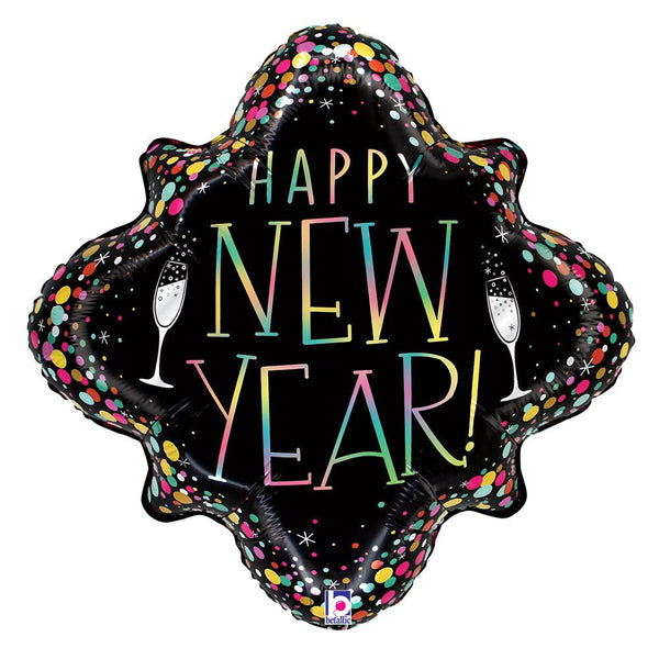 29 inch NEW YEAR PARTY CONFETTI FRAME - LA Balloons
