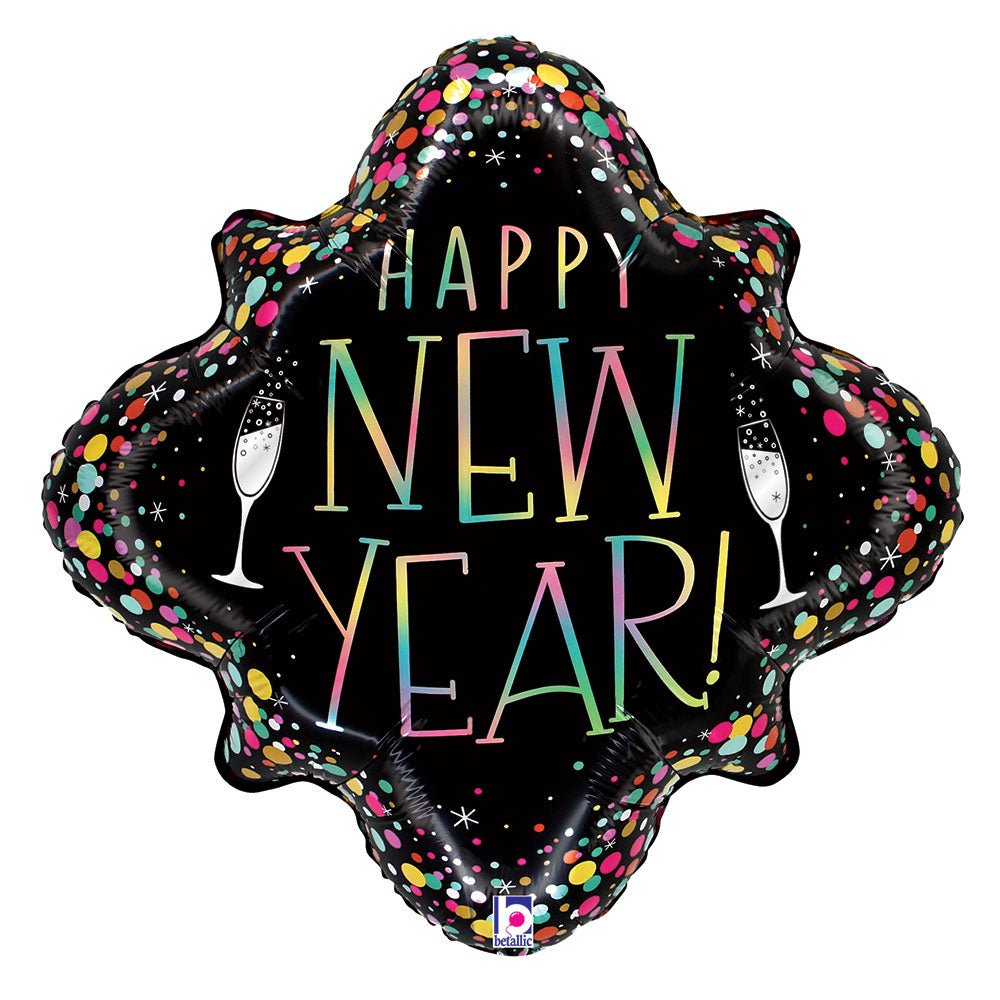 29 inch NEW YEAR PARTY CONFETTI FRAME