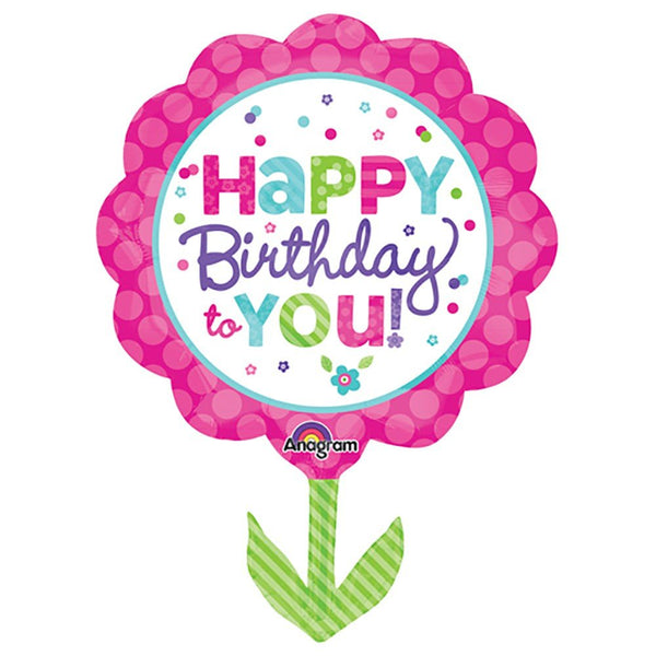 29 inch PINK & TEAL BIRTHDAY - LA Balloons