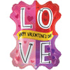 29 inch VALENTINE LOVE COLOR BLOCK HOLOGRAPHIC - LA Balloons