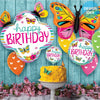30 inch COLORFUL BIRTHDAY BUTTERFLY FRAME - LA Balloons