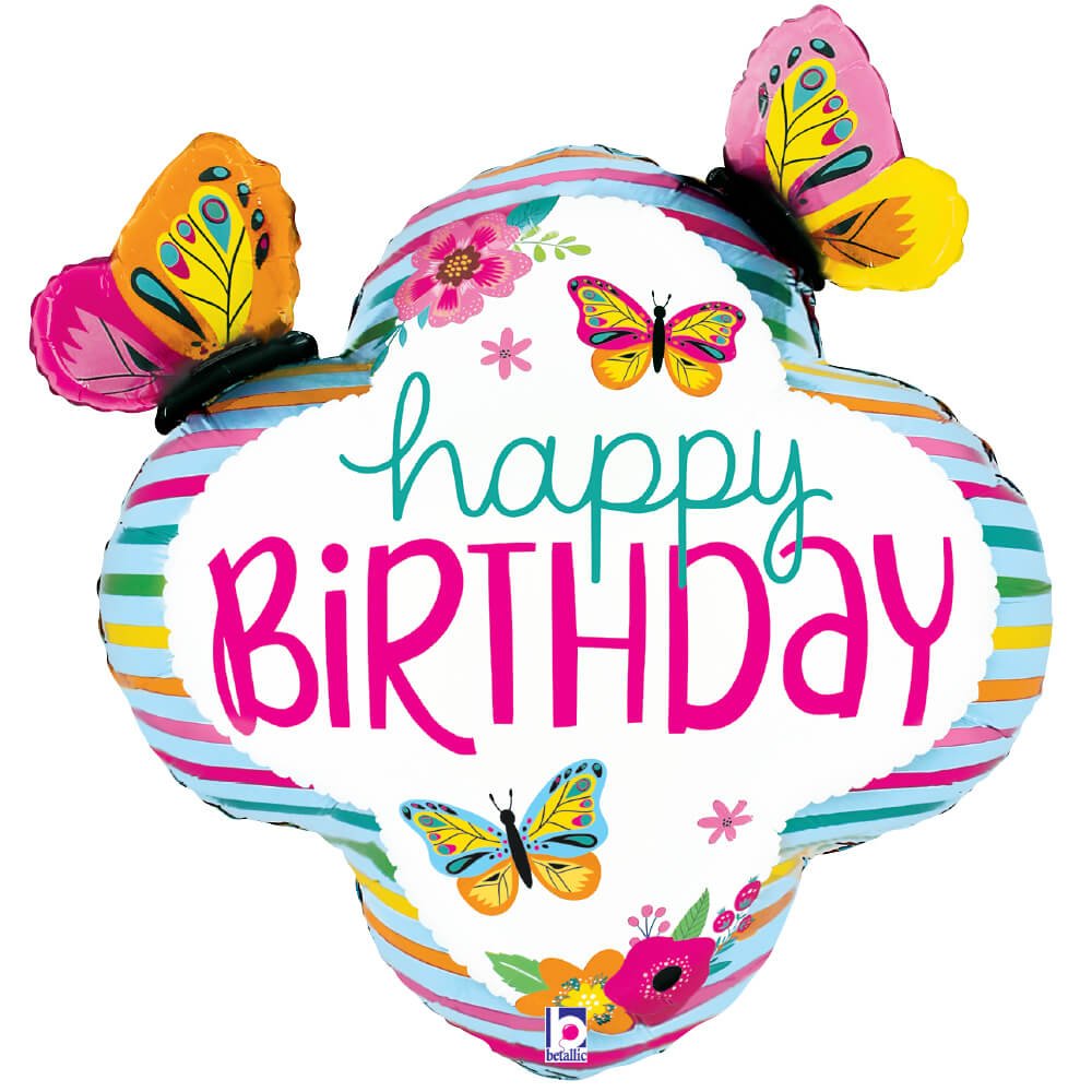 30 inch COLORFUL BIRTHDAY BUTTERFLY FRAME