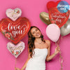 30 inch FLORAL LOVE HEART TRIO HOLOGRAPHIC - LA Balloons
