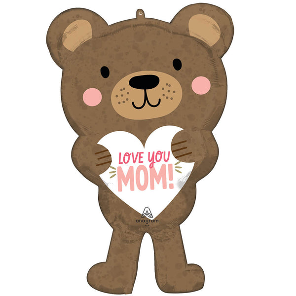 30 inch LOVE YOU MOM BEAR - LA Balloons