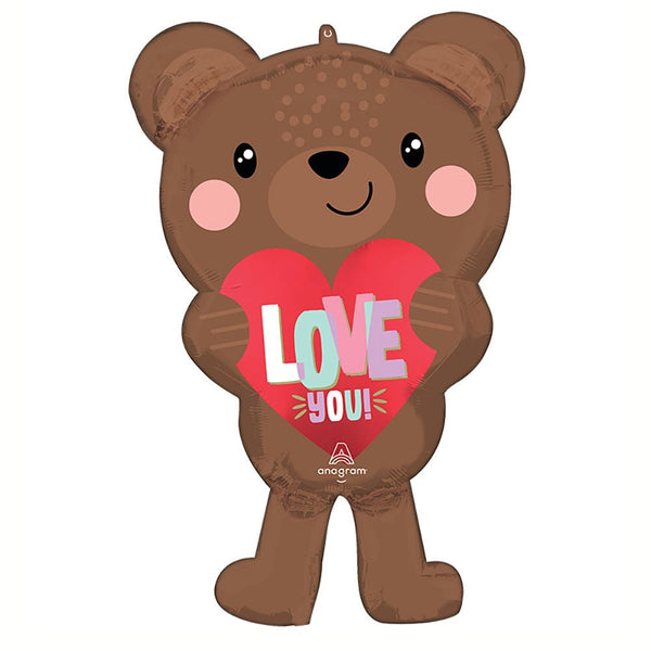 30 inch SATIN LOVE BEAR - LA Balloons