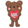 30 inch SATIN LOVE BEAR - LA Balloons