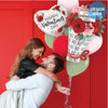 30 inch SATIN VALENTINE ROSE BOUQUET - LA Balloons
