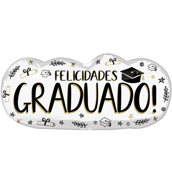 30 inch SKETCHED FELICIDADES GRADUADO - LA Balloons