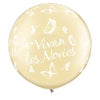 30 inch VIVAN LOS NOVIOS ROSES & BUTTERFLIES - LA Balloons
