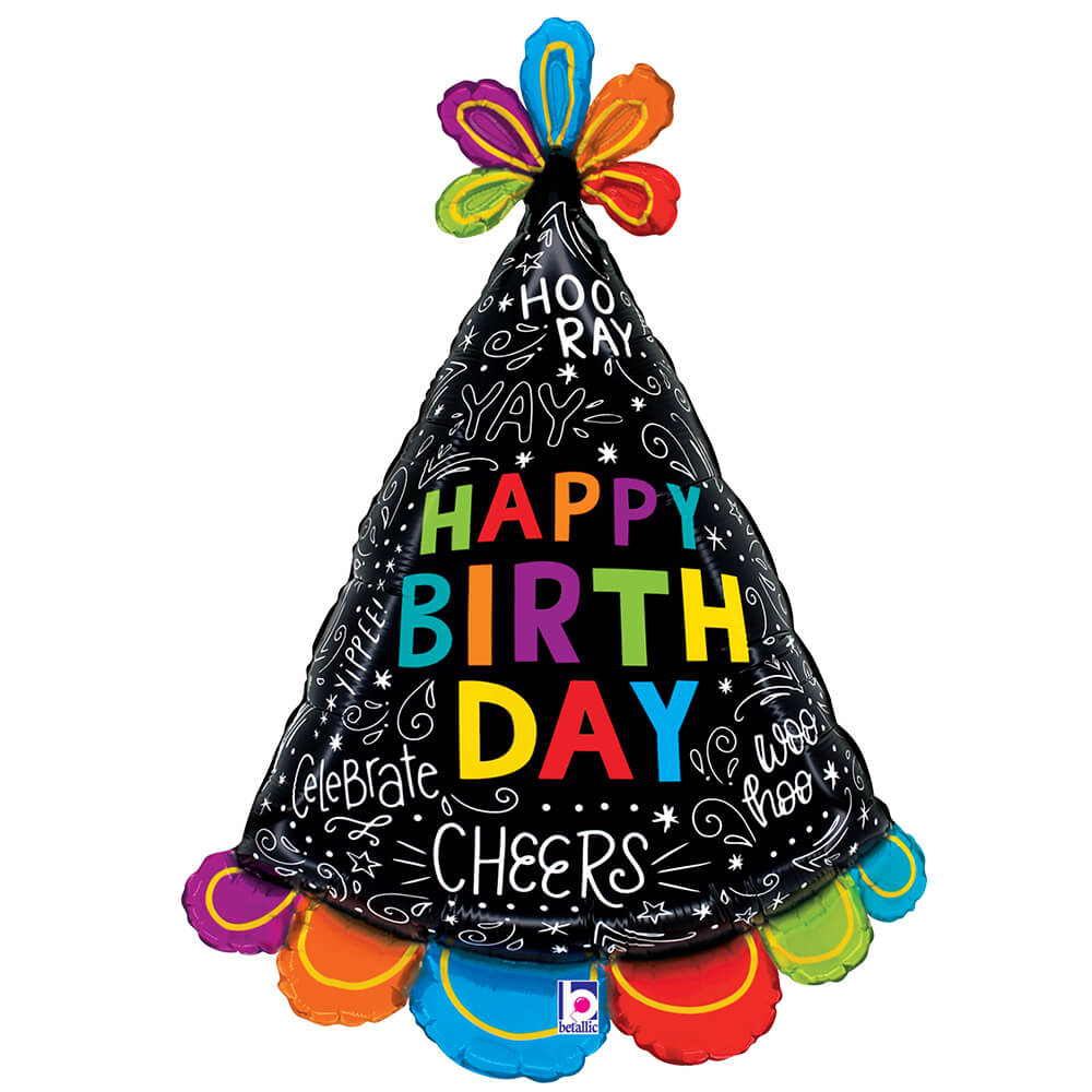 31 inch BIRTHDAY HAT DOODLES