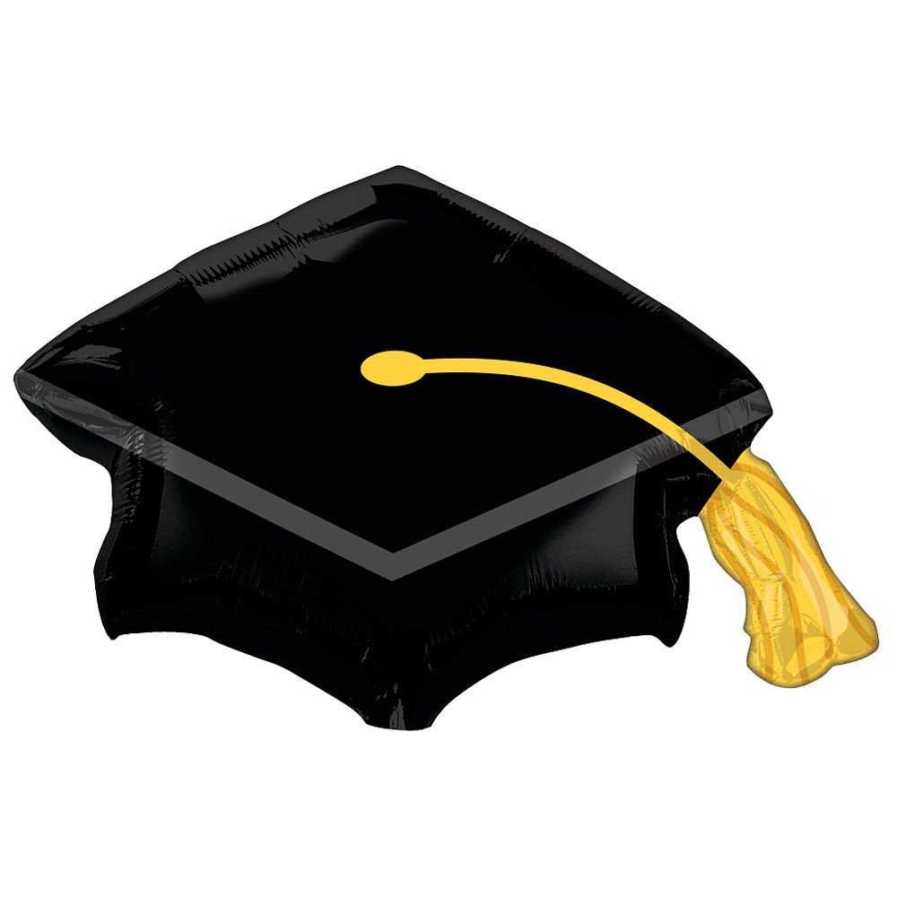 31 inch BLACK GRAD CAP - LA Balloons