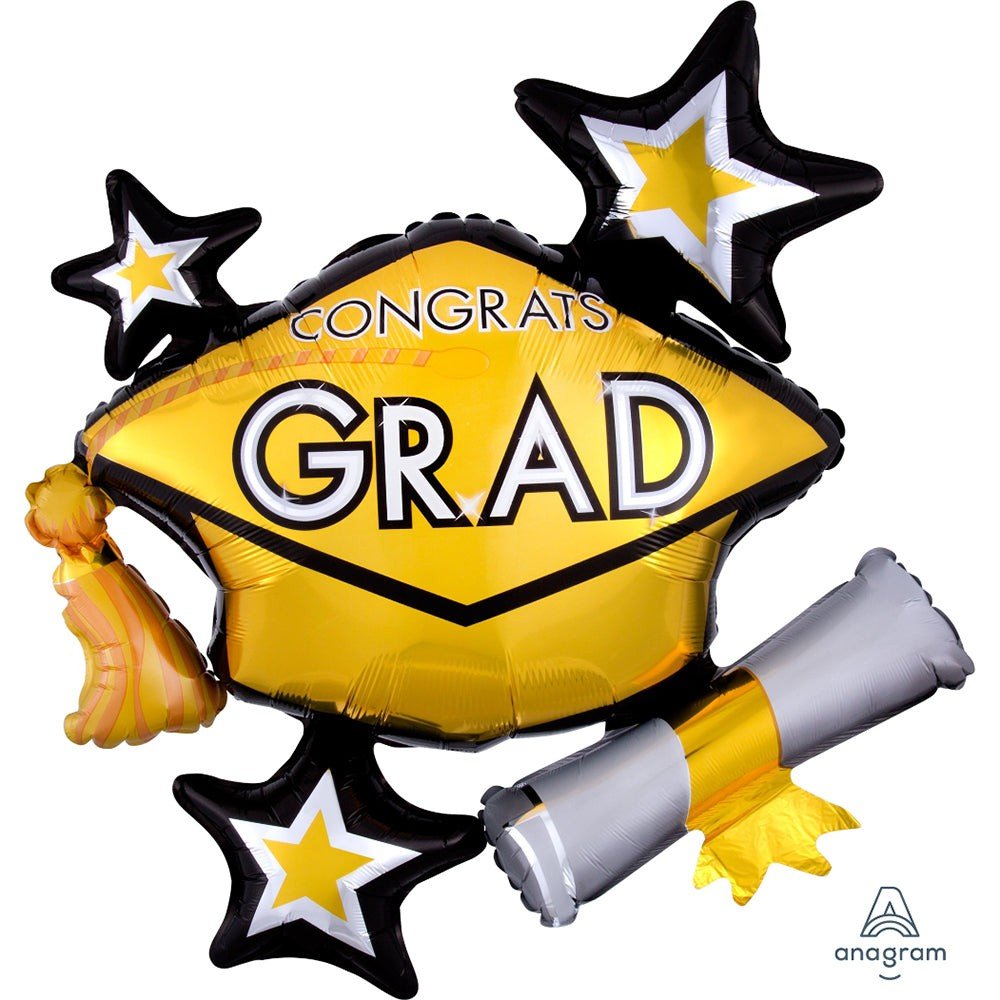 31 inch CONGRATS GRAD GOLD CLUSTER