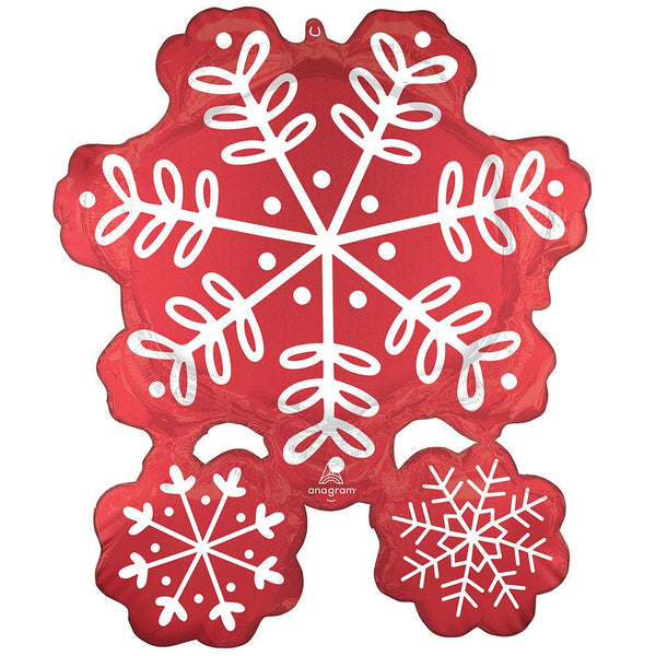 31 inch SATIN NORDIC SNOWFLAKES - LA Balloons