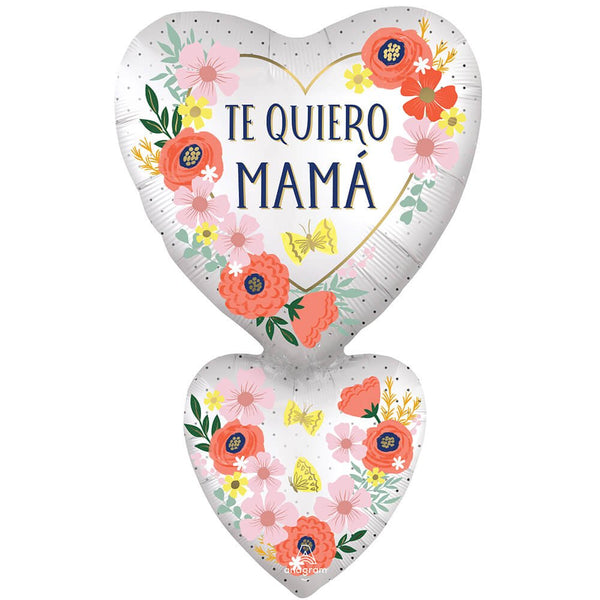 31 inch SATIN TE QUIERO MAMA BLOOMS - LA Balloons