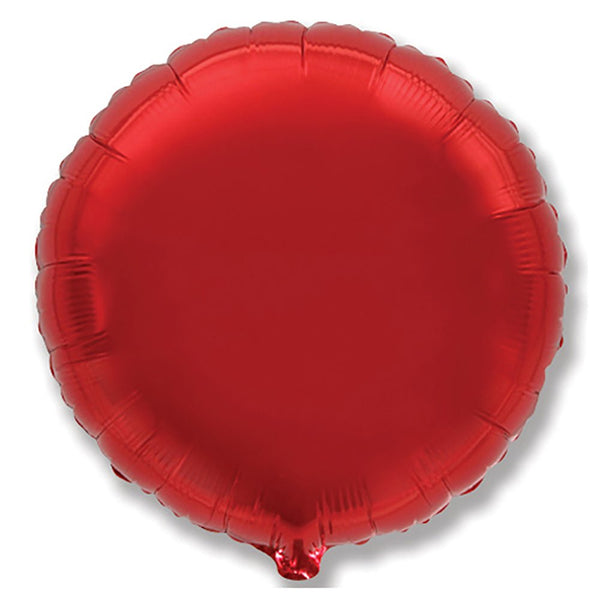 32 inch CIRCLE - METALLIC RED - LA Balloons