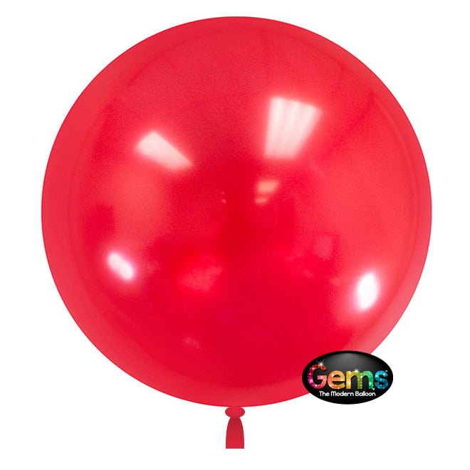 32 inch GEMS BALLOON - CHERRY RED (2 PK)