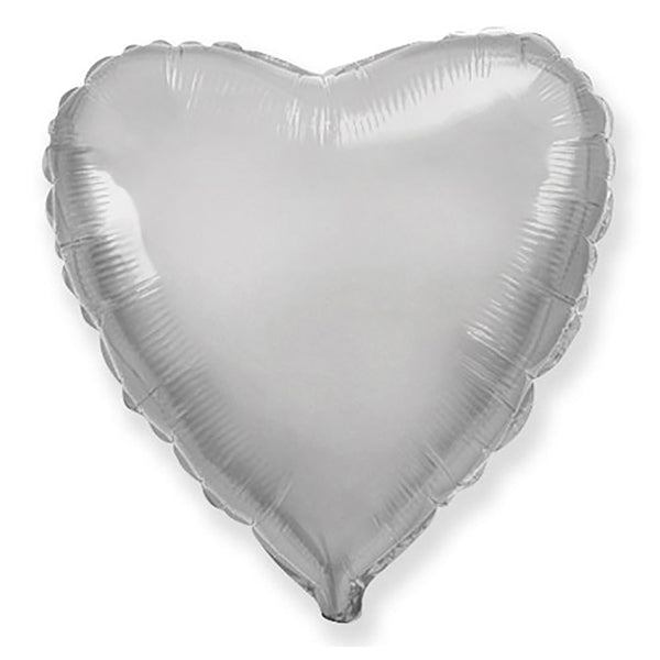 32 inch HEART - MIRROR SILVER - LA Balloons