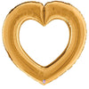 32 inch LINKING HEART GOLD - LA Balloons