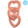 32 inch LINKING HEART ROSE GOLD - LA Balloons