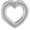 32 inch LINKING HEART SILVER - LA Balloons