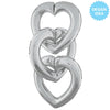 32 inch LINKING HEART SILVER - LA Balloons