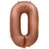 32 inch NUMBER 0 - METAL BALLOONS - ROSE GOLD - LA Balloons