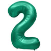 32 inch NUMBER 2 - METAL BALLOONS - GREEN - LA Balloons