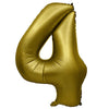 32 inch NUMBER 4 - METAL BALLOONS - VINTAGE GOLD - LA Balloons