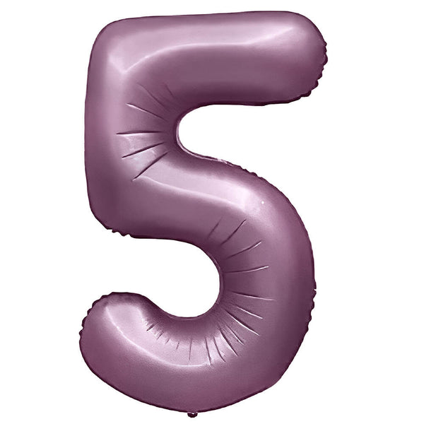 32 inch NUMBER 5 - METAL BALLOONS - PURPLE LILAC - LA Balloons