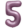 32 inch NUMBER 5 - METAL BALLOONS - PURPLE LILAC - LA Balloons
