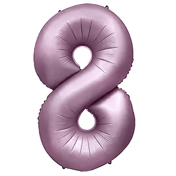 32 inch NUMBER 8 - METAL BALLOONS - PURPLE LILAC - LA Balloons