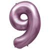 32 inch NUMBER 9 - METAL BALLOONS - PURPLE LILAC - LA Balloons