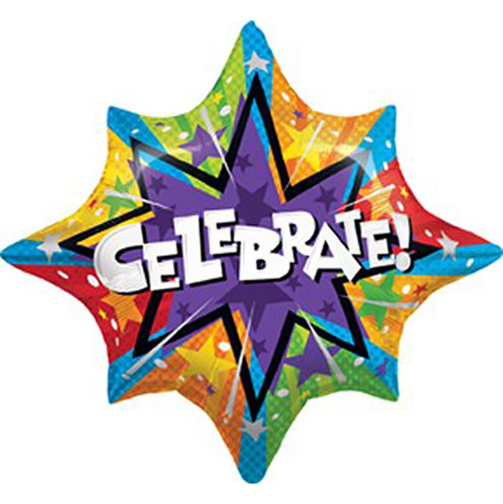 34 inch CELEBRATE COLORFUL STARBUST