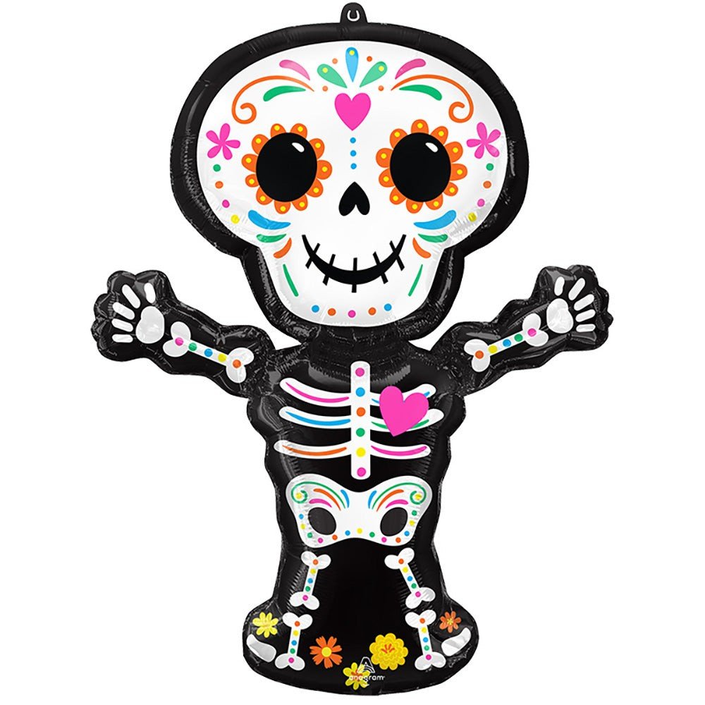 34 inch DAY OF THE DEAD STANDING SKELETON