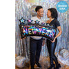 34 inch IRIDESCENT HAPPY NEW YEARS STAR BANNER - LA Balloons