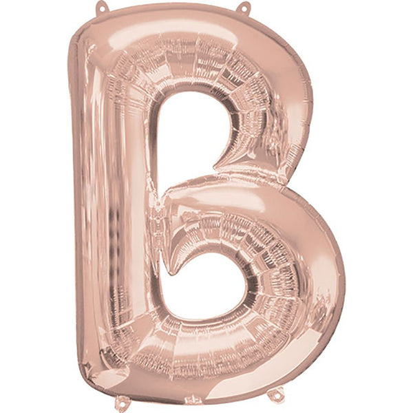 34 inch LETTER B - ANAGRAM - ROSE GOLD - LA Balloons