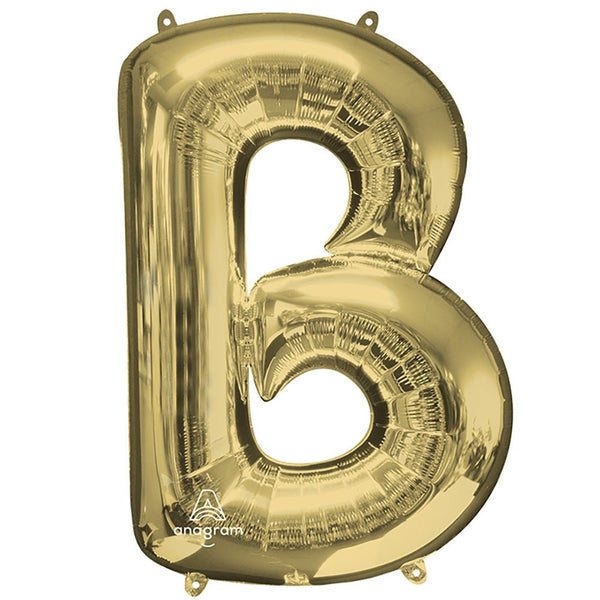 34 inch LETTER B - ANAGRAM - WHITE GOLD - LA Balloons