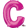 34 inch LETTER C - ANAGRAM - PINK - LA Balloons