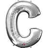 34 inch LETTER C - ANAGRAM - SILVER - LA Balloons
