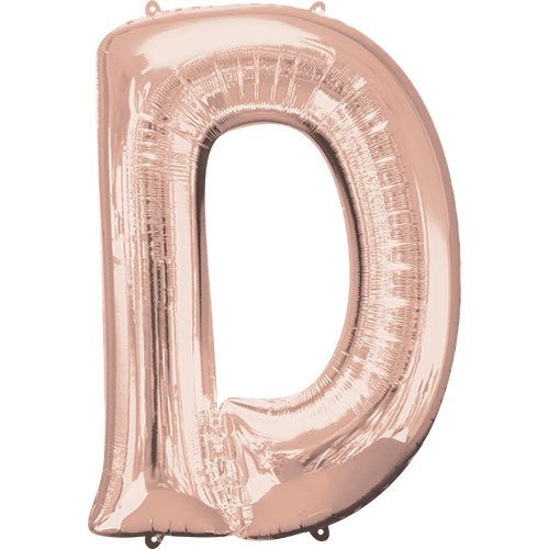 34 inch LETTER D - ANAGRAM - ROSE GOLD