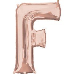 34 inch LETTER F - ANAGRAM - ROSE GOLD