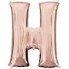 34 inch LETTER H - ANAGRAM - ROSE GOLD - LA Balloons