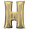 34 inch LETTER H - ANAGRAM - WHITE GOLD - LA Balloons