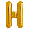 34 inch LETTER H - NORTHSTAR - GOLD - LA Balloons